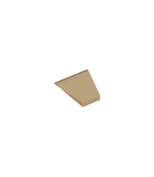LEGO - Helling 45 graden 2 x 1 dubbel / omgekeerd met onderop een nophouder - Dark Tan | N