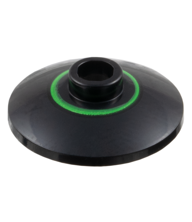 LEGO - Schotel 2 x 2 omgekeerd (radar) met felgroene ring­opdruk - Black | N