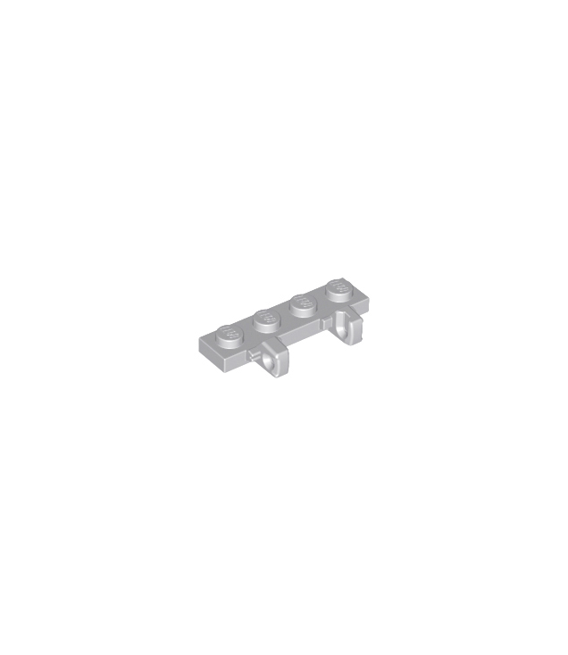 LEGO - Scharnierplaat 1 x 4 vergrendelend met dubbele enkele vinger aan zijkant - Light Bluish Gray | N