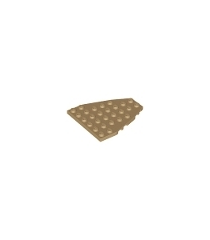 LEGO - Wig, plaat 7 x 6 met nopuitsparingen (bootboegplaat) - Dark Tan | N - Thumbnail