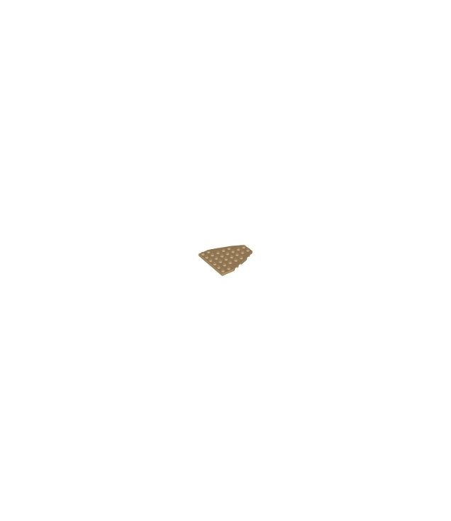 LEGO - Wig, plaat 7 x 6 met nopuitsparingen (bootboegplaat) - Dark Tan | N