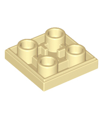 LEGO - Tegel, gemodificeerd 2 x 2 omgekeerd - Tan | N - Thumbnail