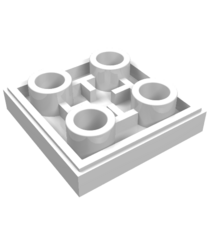 LEGO - Tegel, gemodificeerd 2 x 2 omgekeerd - White | N - Thumbnail