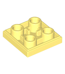 LEGO - Tegel, gemodificeerd 2 x 2 omgekeerd - Bright Light Yellow | N - Thumbnail