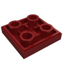LEGO - Tegel, gemodificeerd 2 x 2 omgekeerd - Dark Red | N - Thumbnail