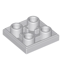 LEGO - Tegel, gemodificeerd 2 x 2 omgekeerd - Light Bluish Gray | N - Thumbnail