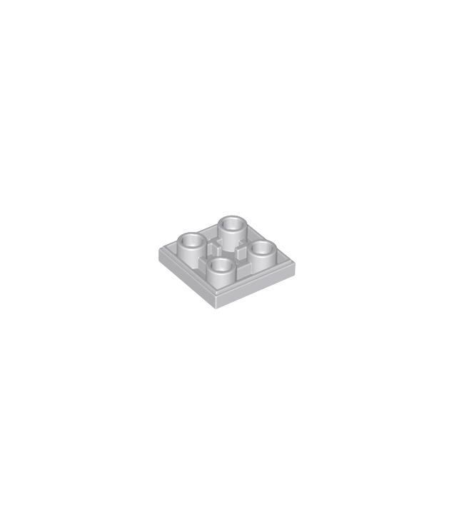 LEGO - Tegel, gemodificeerd 2 x 2 omgekeerd - Light Bluish Gray | N