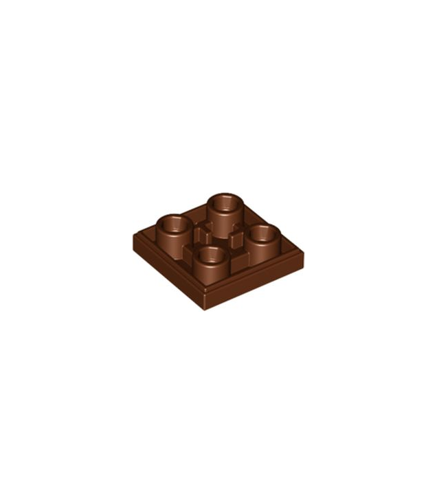 LEGO - Tegel, gemodificeerd 2 x 2 omgekeerd - Reddish Brown | N