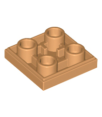 LEGO - Tegel, gemodificeerd 2 x 2 omgekeerd - Medium Nougat | N - Thumbnail