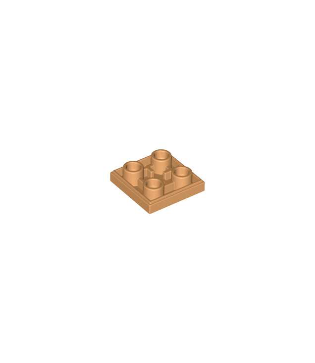 LEGO - Tegel, gemodificeerd 2 x 2 omgekeerd - Medium Nougat | N