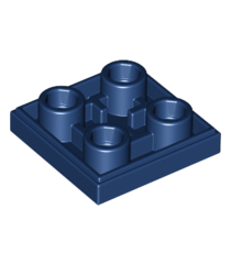 LEGO - Tegel, gemodificeerd 2 x 2 omgekeerd - Dark Blue | N - Thumbnail