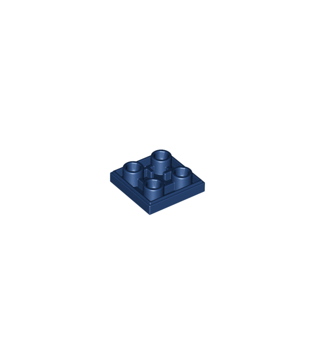 LEGO - Tegel, gemodificeerd 2 x 2 omgekeerd - Dark Blue | N