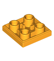 LEGO - Tegel, gemodificeerd 2 x 2 omgekeerd - Bright Light Orange | N - Thumbnail
