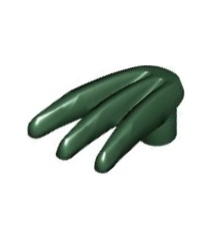 LEGO - Minifiguur-wapen, klauw met spreidbladen - Dark Green | N - Thumbnail
