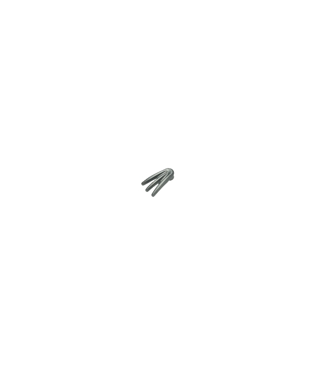 LEGO - Minifiguur-wapen, klauw met spreidbladen - Flat Silver | N