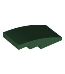 LEGO - Helling, gebogen 4 x 2 - Dark Green | N - Thumbnail