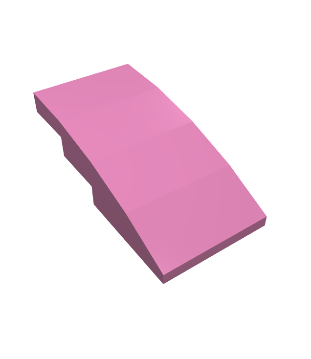 LEGO - Helling, gebogen 4 x 2 - Dark Pink | N