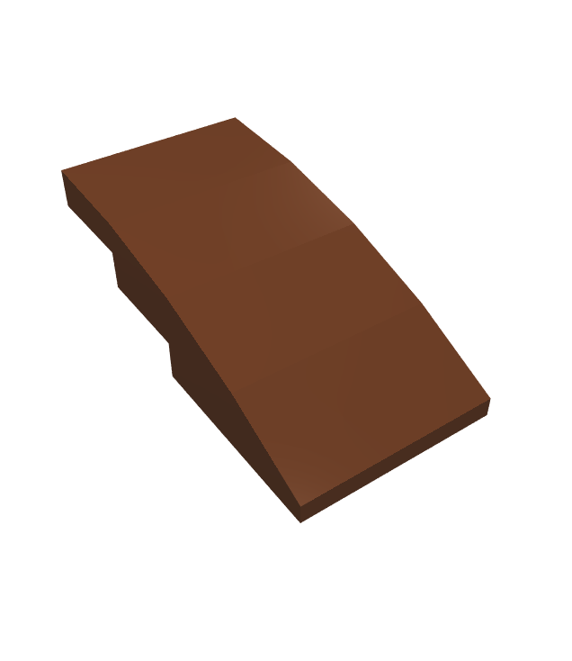 LEGO - Helling, gebogen 4 x 2 - Reddish Brown | N