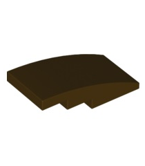 LEGO - Helling, gebogen 4 x 2 - Dark Brown | N - Thumbnail