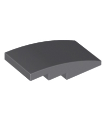 LEGO - Helling, gebogen 4 x 2 - Dark Bluish Gray | N - Thumbnail