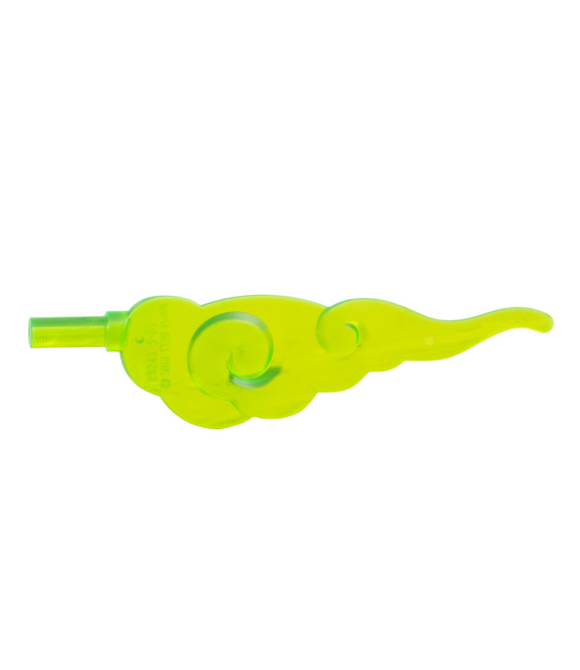 LEGO - Golfvorm recht met krullen en staafuiteinde (wolk / windvlaag) - Trans-Bright Green | N