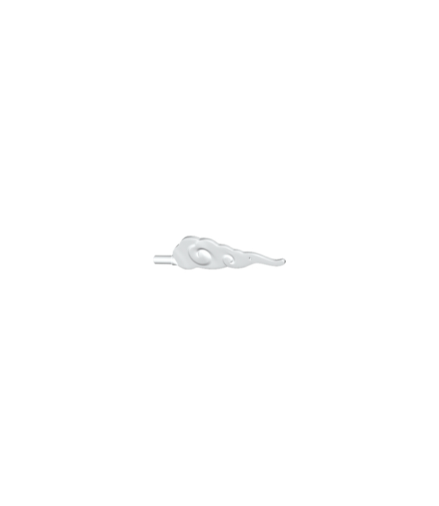 LEGO - Golfvorm recht met krullen en staafuiteinde (wolk / windvlaag) - White | N