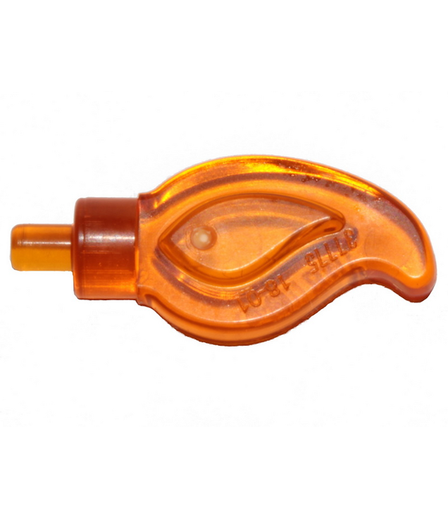 LEGO - Golfvorm recht enkel met klein pen-gat (kaarsvlam) - Trans-Orange | N