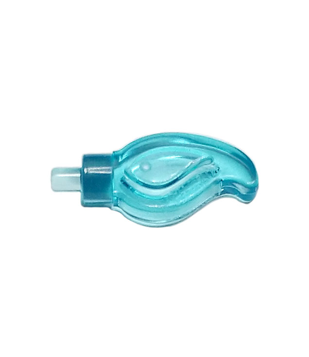 LEGO - Golfvorm recht enkel met klein pen-gat (kaarsvlam) - Trans-Light Blue | N