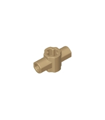 LEGO - Technic-asconnector met twee haakse staafhouders (lightsaber-greep) - Dark Tan | N - Thumbnail