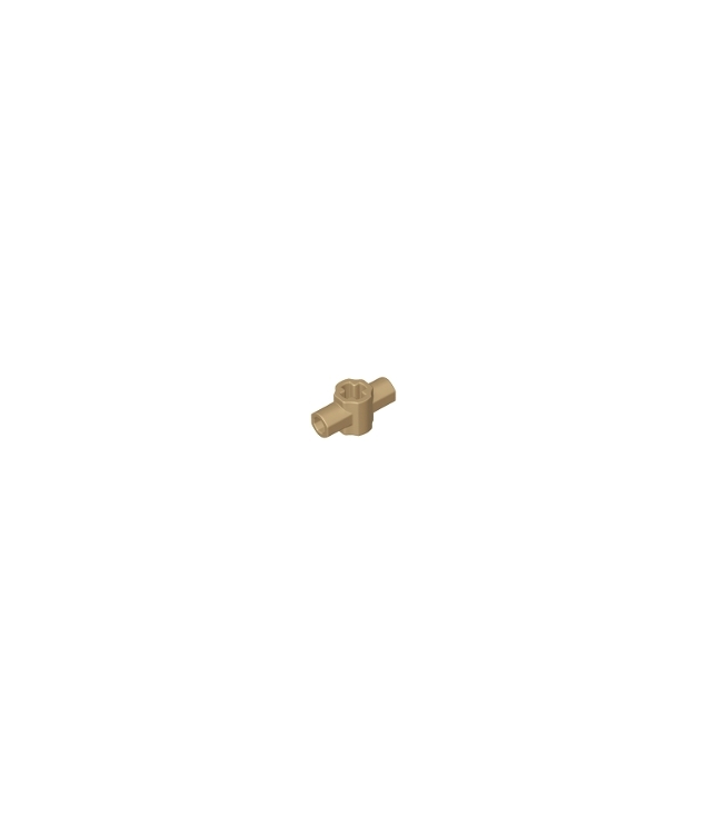 LEGO - Technic-asconnector met twee haakse staafhouders (lightsaber-greep) - Dark Tan | N