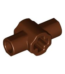 LEGO - Technic-asconnector met twee haakse staafhouders (lightsaber-greep) - Reddish Brown | N - Thumbnail