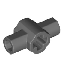 LEGO - Technic-asconnector met twee haakse staafhouders (lightsaber-greep) - Dark Bluish Gray | N - Thumbnail