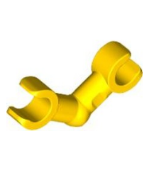 LEGO - Skeletarm, gebogen met klemmen (horizontale greep) - Yellow | N - Thumbnail