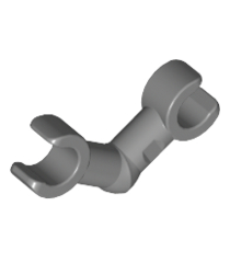 LEGO - Skeletarm, gebogen met klemmen (horizontale greep) - Dark Bluish Gray | N - Thumbnail