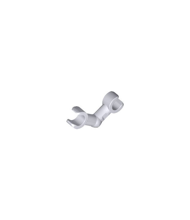LEGO - Skeletarm, gebogen met klemmen (horizontale greep) - Light Bluish Gray | N