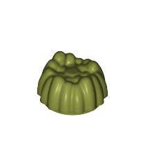LEGO - Minifiguur-haar, kleine nopmaat, stekelige pluk - Olive Green | N - Thumbnail