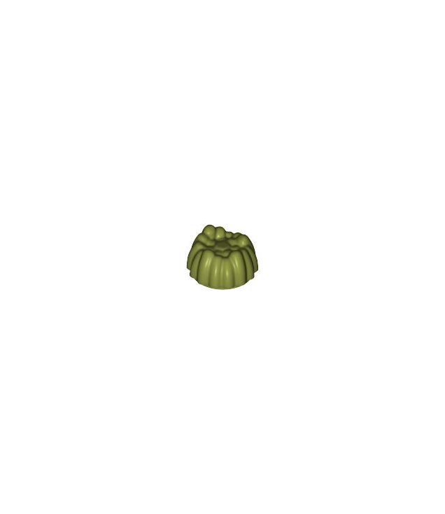LEGO - Minifiguur-haar, kleine nopmaat, stekelige pluk - Olive Green | N