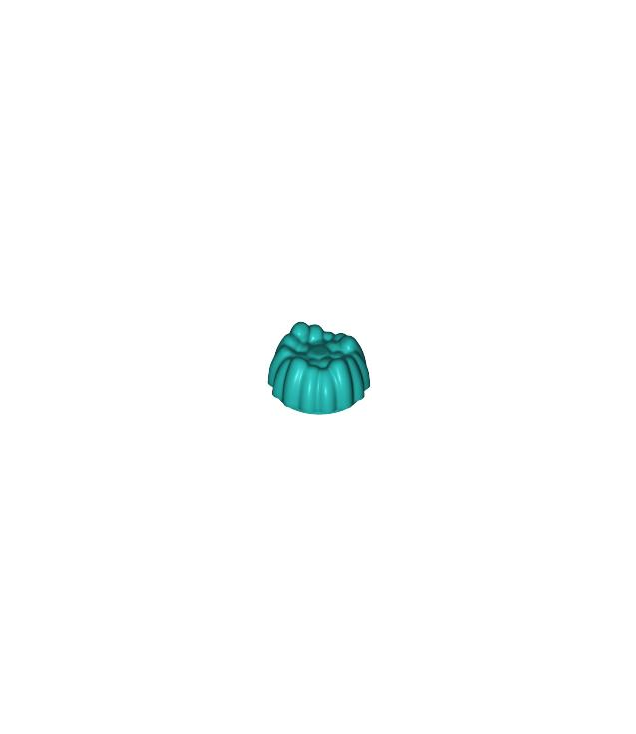 LEGO - Minifiguur-haar, kleine nopmaat, stekelige pluk - Dark Turquoise | N