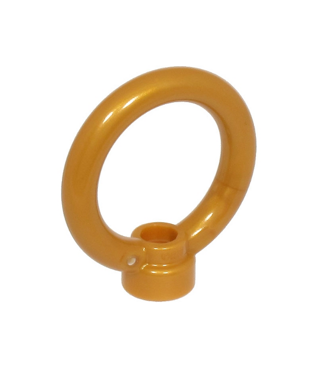 LEGO - Ring 3 x 3 met nophouder - Pearl Gold | N