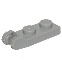 LEGO - Scharnierplaat 1 x 2 vergrendelend met 2 vingers aan uiteinde, 7 tandjes zonder ondergroef (54657) - Light Bluish Gray | N - Thumbnail
