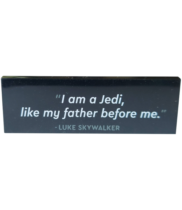 LEGO - " like my father before me."" - LUKE SKYWALKER' Pattern""" - Black | N