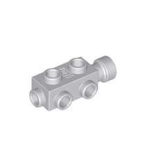 LEGO - Steen, gemodificeerd 1 x 2 x 2/3 met noppen aan zijkanten en verlengde nopopening - Light Bluish Gray | N - Thumbnail