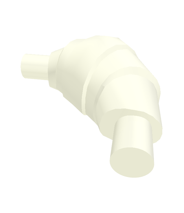 LEGO - Croissant met vlakke uiteinden - White | N