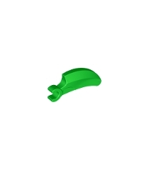 LEGO - Klemdeel / klauw / hoorn / tand met clip, gebogen - Bright Green | N - Thumbnail