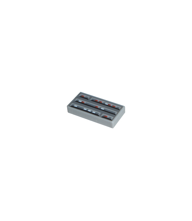 LEGO - Tegel 1 x 2 met Star Wars-computer­patroon - Light Bluish Gray | N