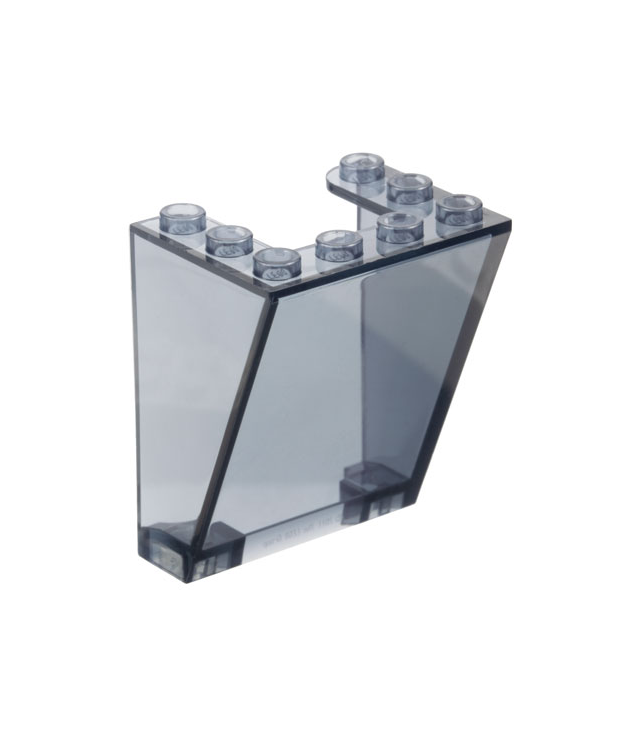 LEGO - Voorruit 3 x 4 x 4 omgekeerd met afgeronde bovenzijde en uitgesneden onderhoeken - Trans-Black | N