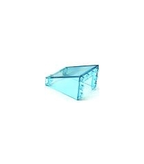 LEGO - Voorruit 3 x 4 x 4 omgekeerd met afgeronde bovenzijde en uitgesneden onderhoeken - Trans-Light Blue | N - Thumbnail