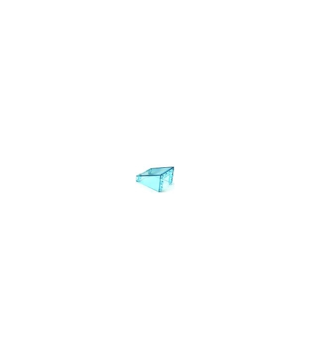 LEGO - Voorruit 3 x 4 x 4 omgekeerd met afgeronde bovenzijde en uitgesneden onderhoeken - Trans-Light Blue | N