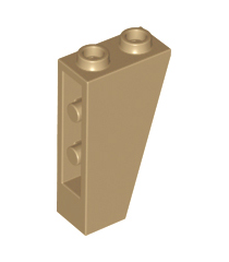 LEGO - Helling, omgekeerd 75 graden2 x 1 x 3 - Dark Tan | N - Thumbnail