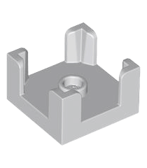 LEGO - Container, halve doos 2 x 2 x 1 met nop en 4 hoeksteunen - Light Bluish Gray | N - Thumbnail